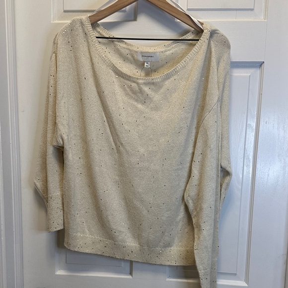 Banana Republic Women's XL NWT Sequined Cream Sweater - Picture 6 of 10
